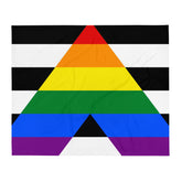 Straight Ally Flag Throw Blanket